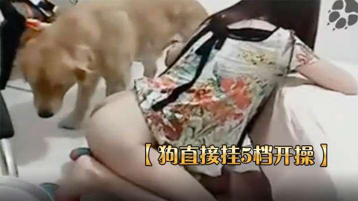 【狗直接挂5档开操】女主保持一个姿势让狗后入的!